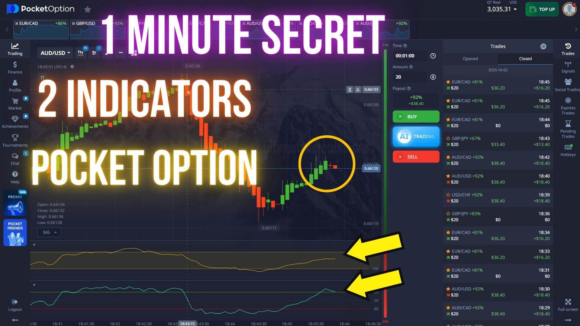 Pocket Option 1 Minute Trick