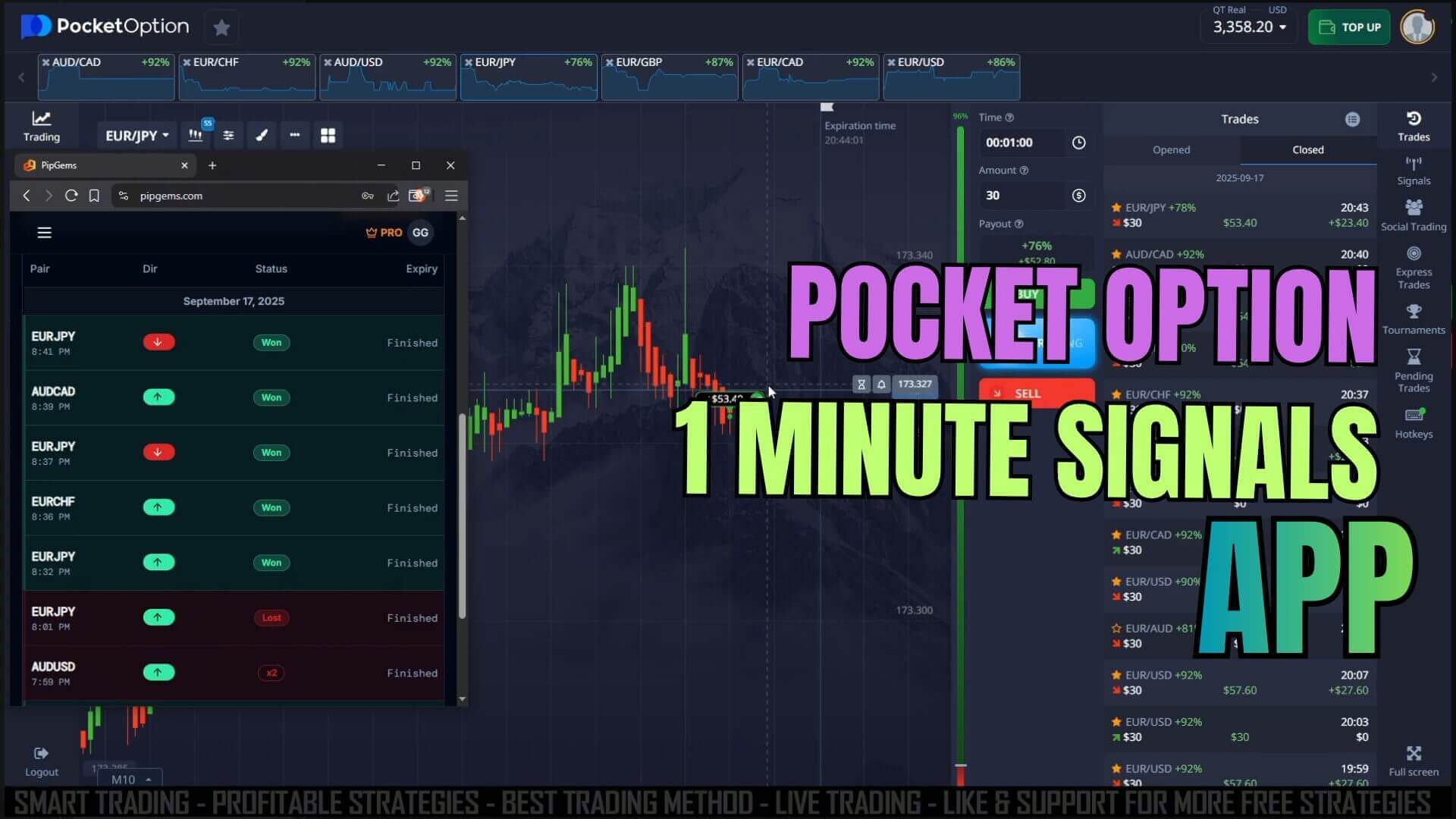 1 Minute Pocket Option Signals App - PipGems