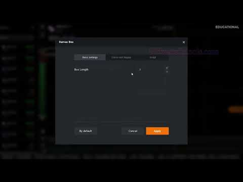 Darvas Box indicator settings dialog on IQ Option with Box Length set to 7