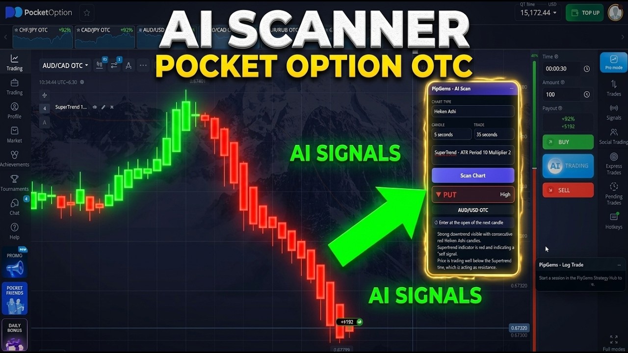 PipGems AI Signal Scanner on Pocket Option OTC — Full Setup Tutorial